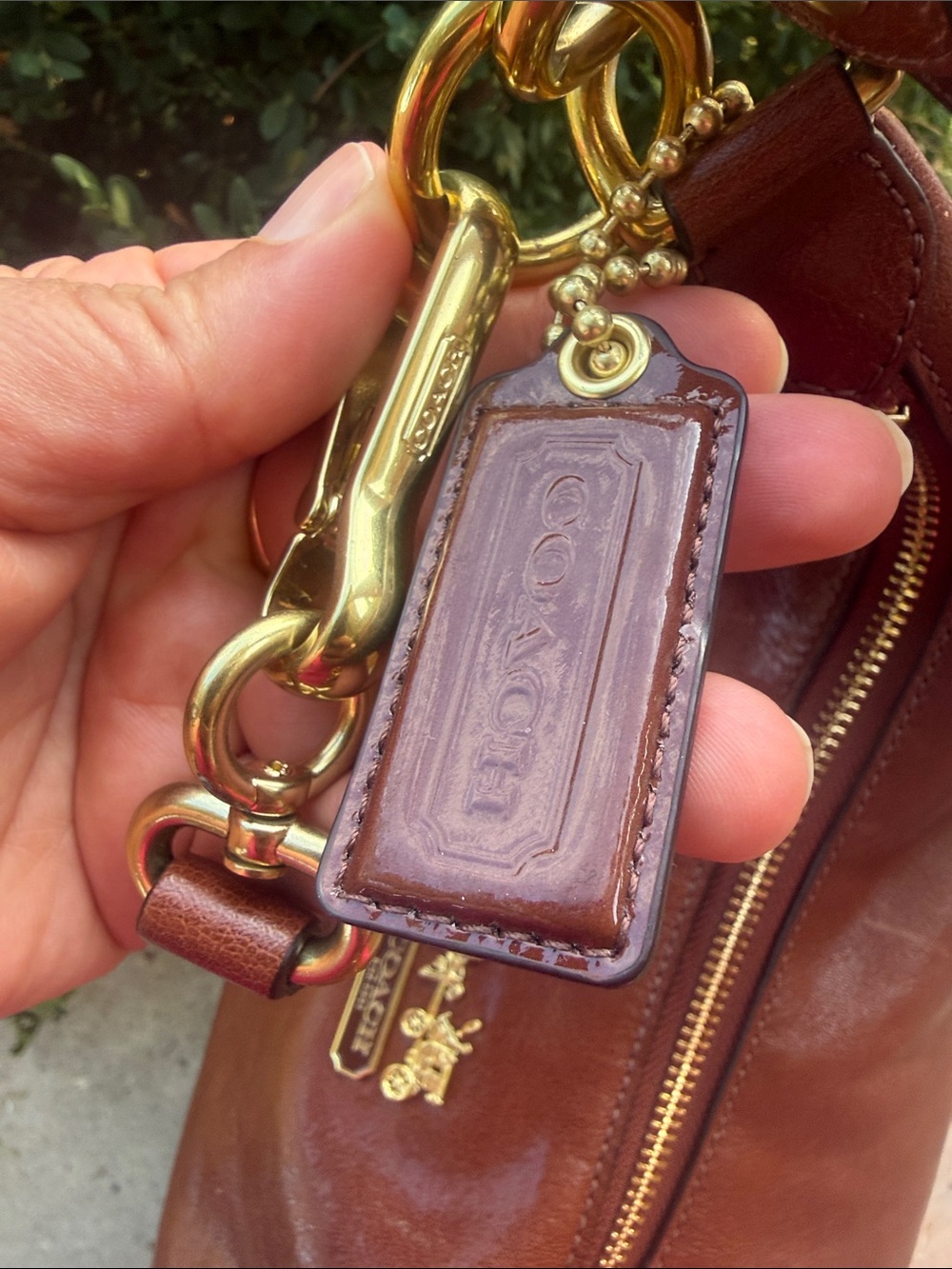🤎14304 Madison Hailey Walnut Leather Satchel Coach Brown Leather Shoulder Bag - Picture 5 of 14